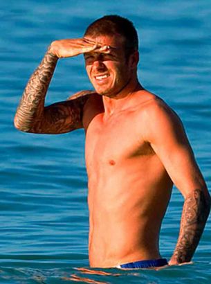 David Beckham Arm Tats Pic